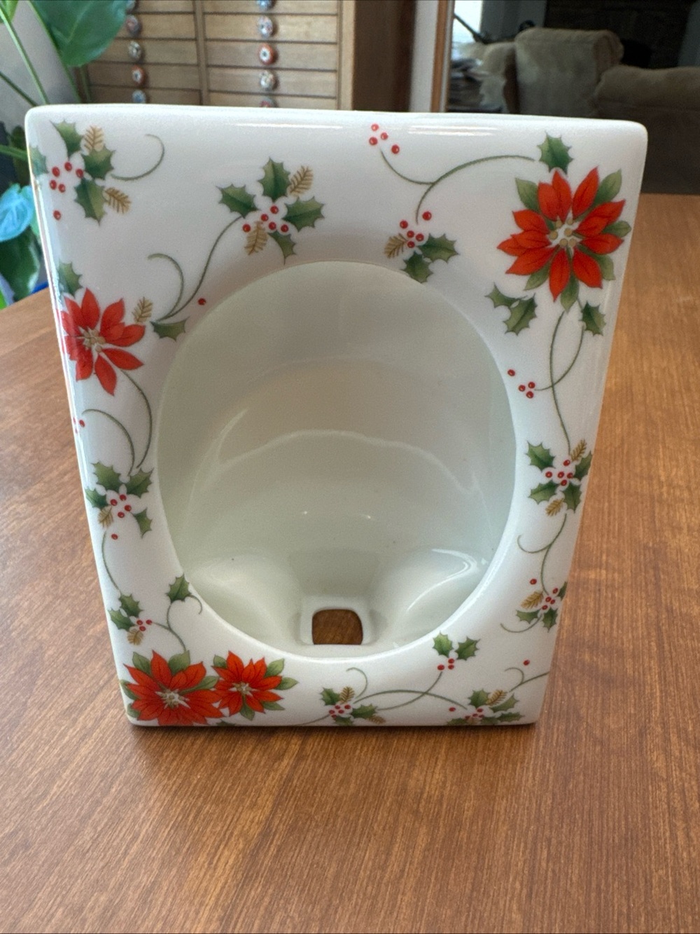 Ceramic Holiday Holly Porcelain Picture Frame made in Japan